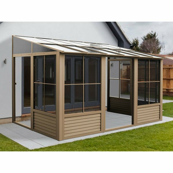 Gazebo Penguin Florence Wall Mounted Solarium 10x12 Polycarbonate Roof W1209-12